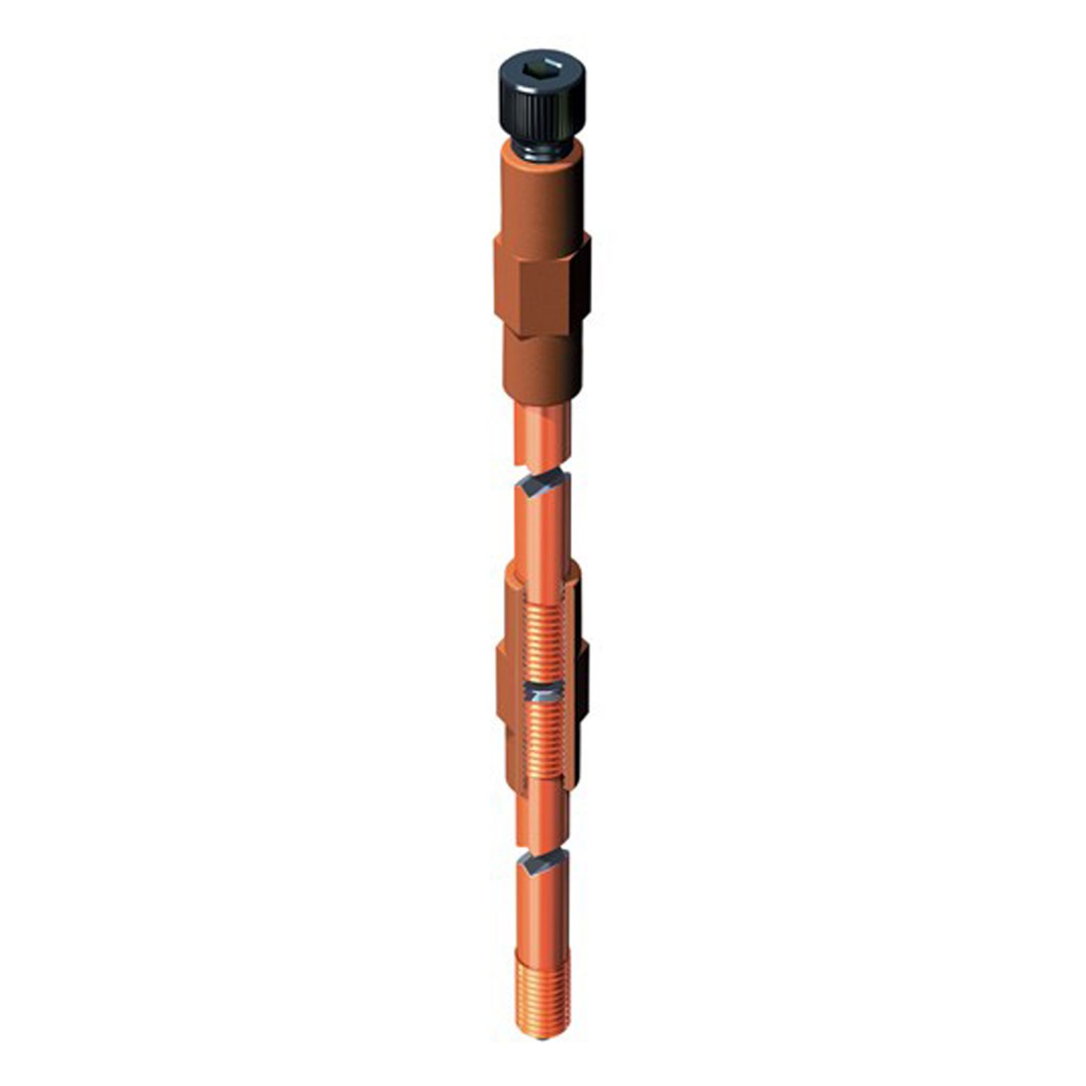 Threaded copperbond earth rod Churchill Specialist Contracting